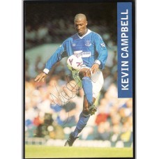 Signed picture of Kevin Campbell the Everton footballer.